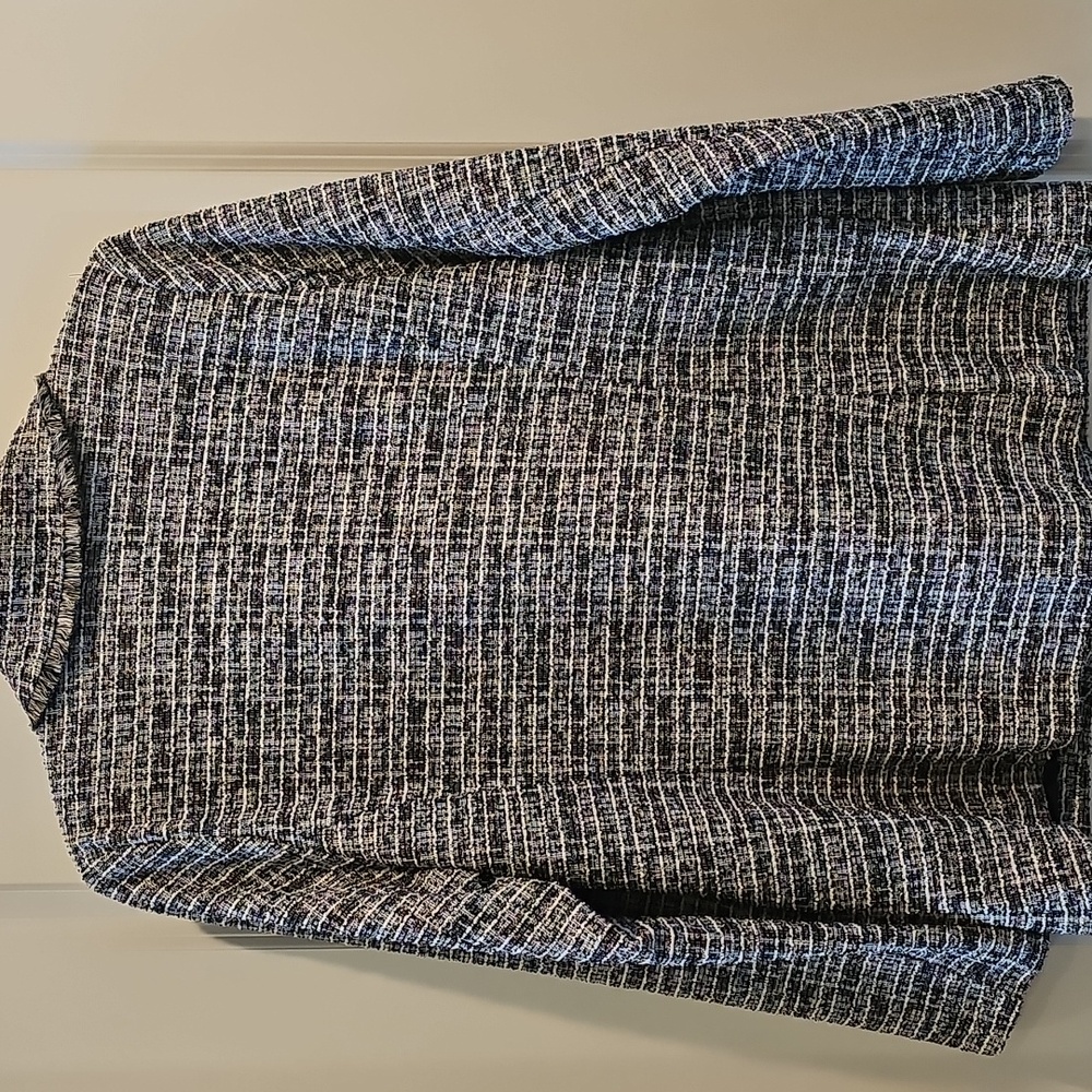 Belle by Kim Gravel Multicolor Tweed Stretch Blazer - Picture 10 of 12